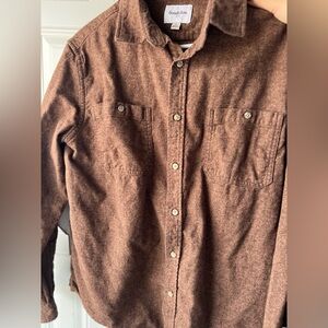 Men’s Brown Button-Up Shirt